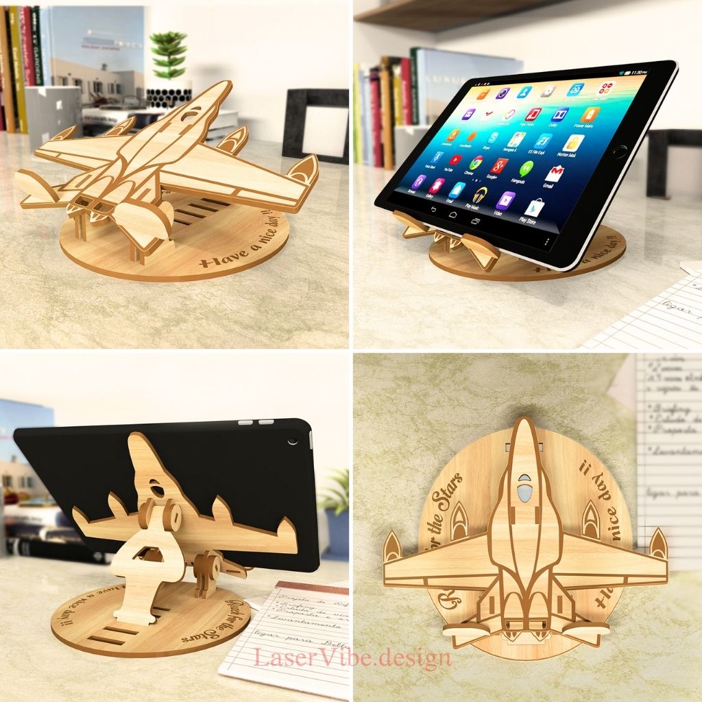 Giá đỡ máy tính bảng hình máy bay chiến đấu