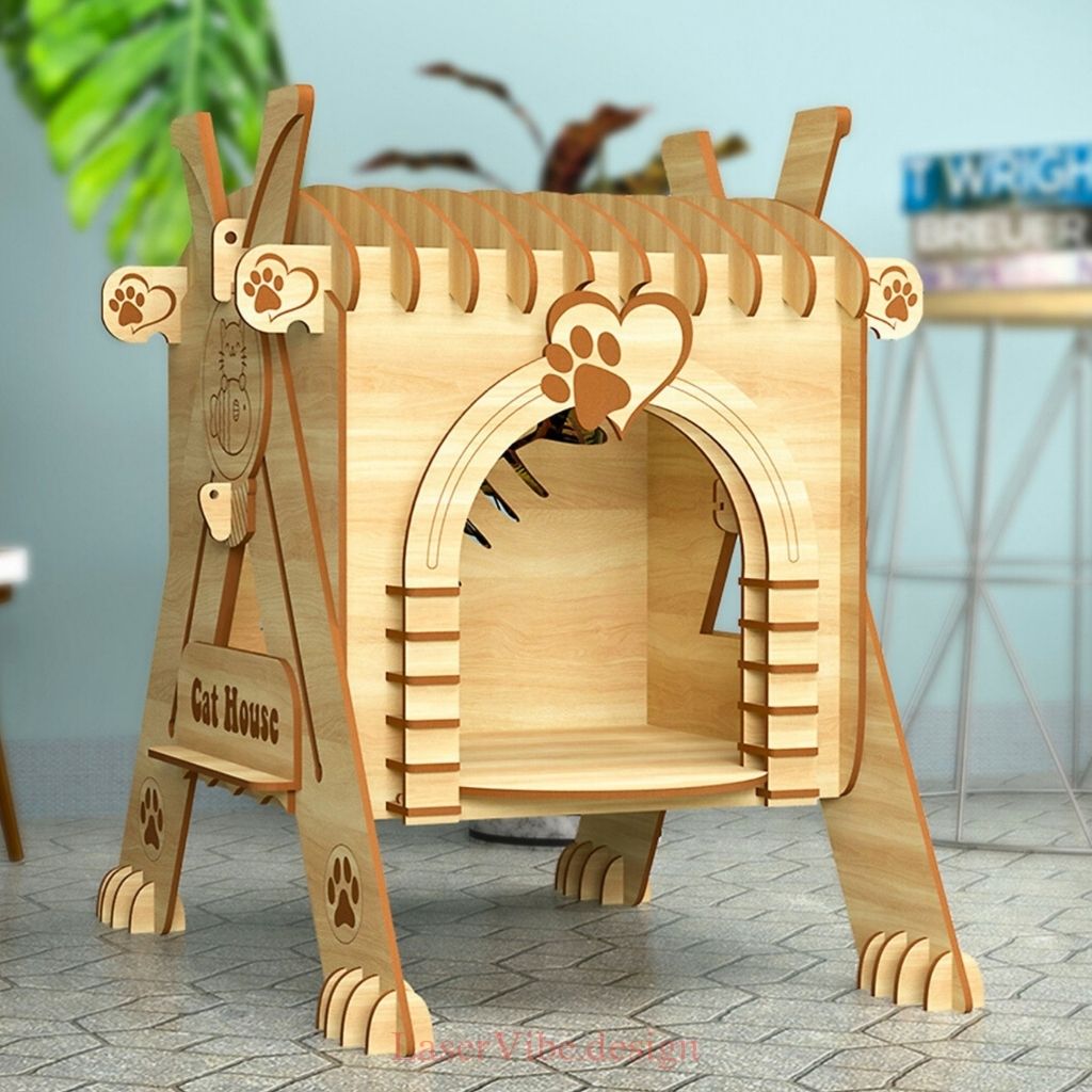 Nhà cho mèo kiểu dáng chữ A