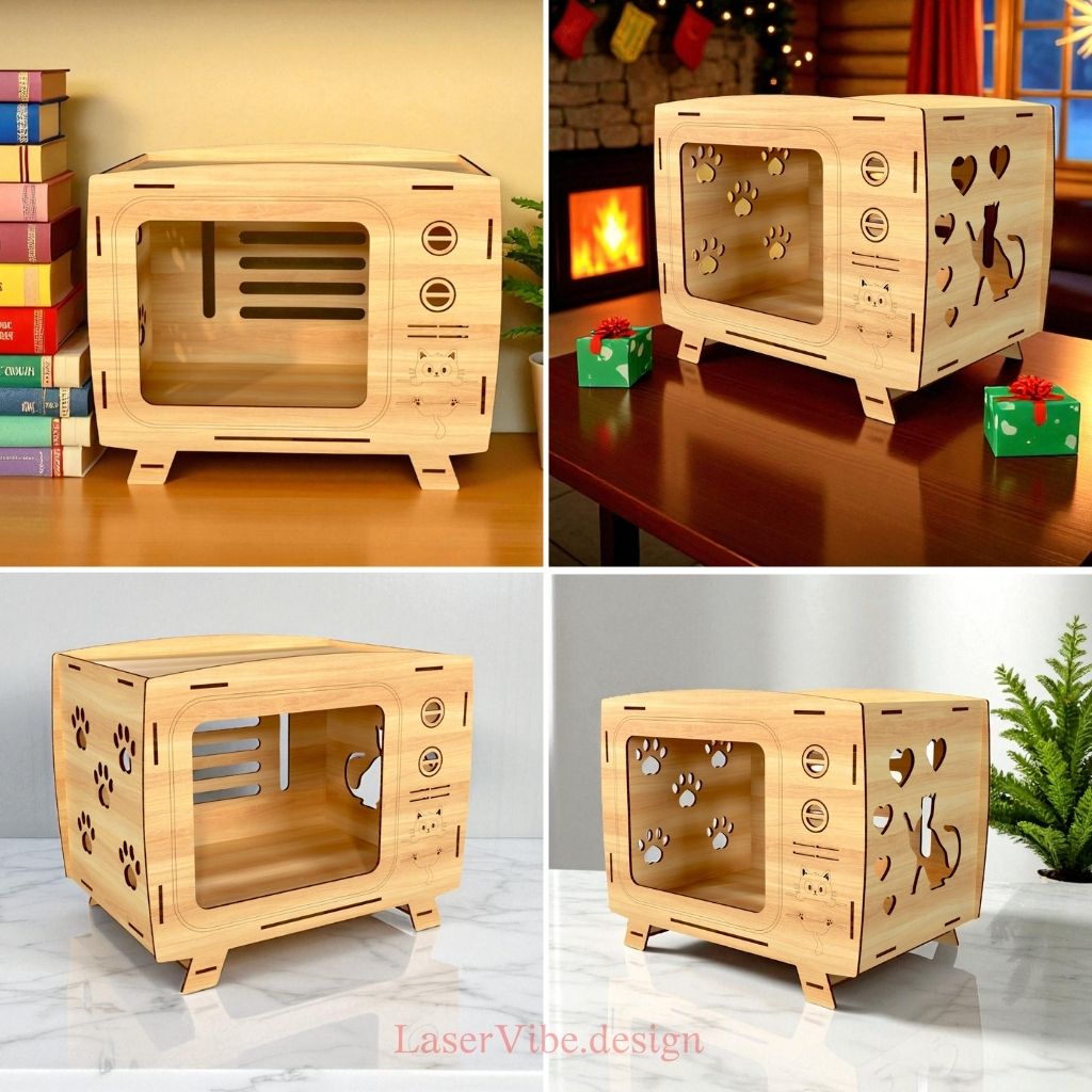 Nhà mèo hình tivi cổ