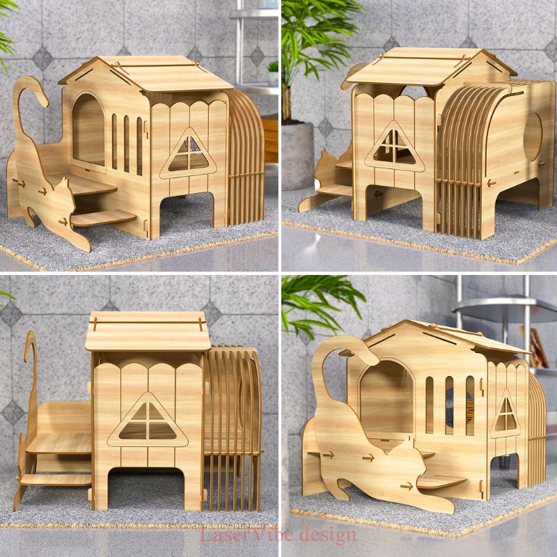 Nhà cho mèo phong cách hiện đại